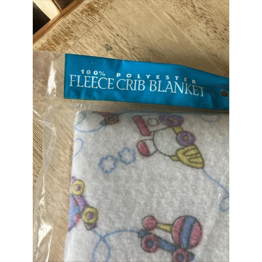 Owen fleece crib blanket 100% polyester blue and pink Toys 36